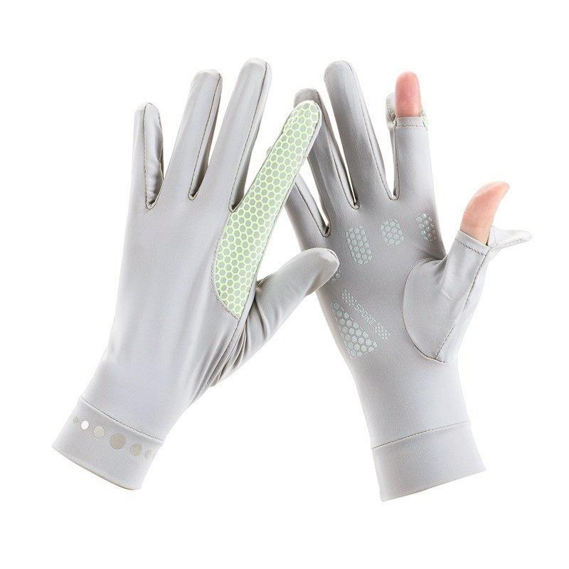 

Новые Велоперчатки с Защитой от Солнца для Мужчин и Женщин Ледяной Шелк Эластичные Нескользящие Летние Тонкие Перчатки с Открытыми Пальцами для Вождения и Активного Отдыха women s average size