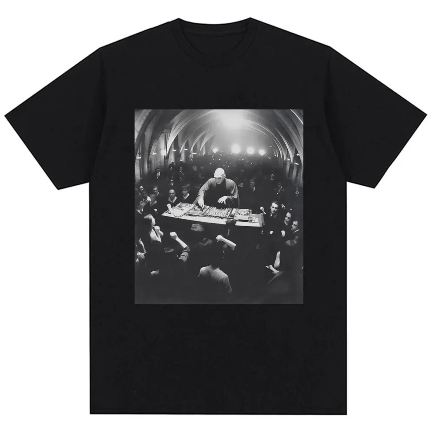 

Funny Dj Dark Lord Meme Graphic T-shirt Wizard Rave Party Fashion Vintage T Shirts Loose Cotton Classic Street T Shirt S чёрный