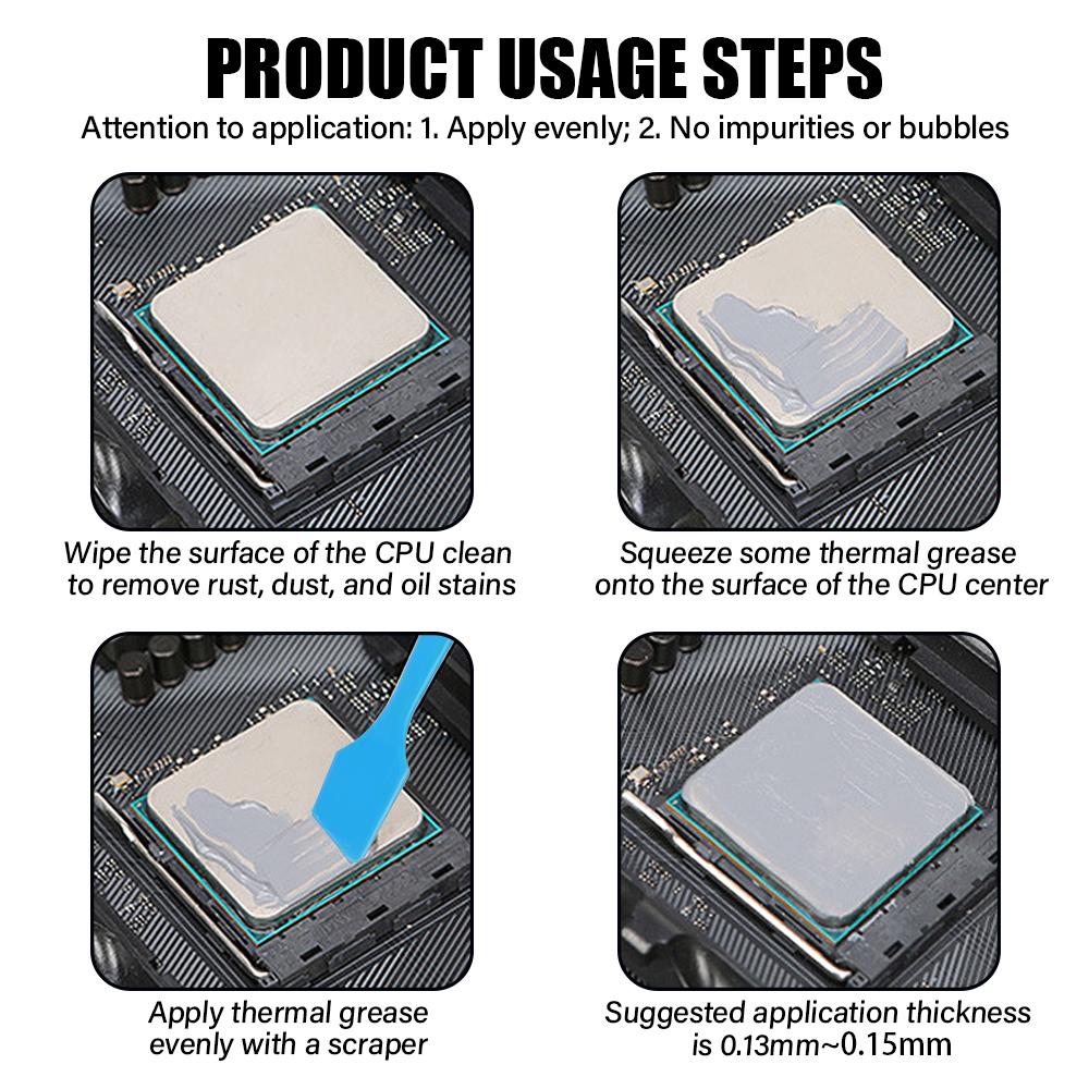 Silicone Paste HY510 Thermal Grease Composite Chipset High Efficiency Thermal Conductivity For CPU Notebook Computer Heat Sink