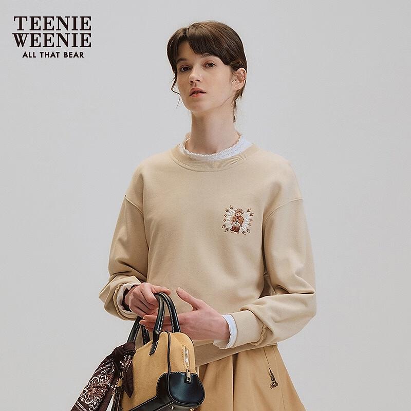 Teenie Weenie Women's Bear Cartoon Letter Sweatshirt