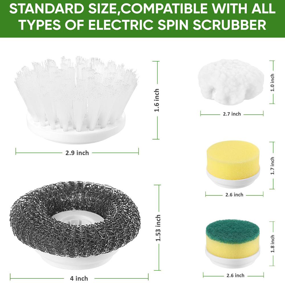 Electric Cleaning Brush 5in1 Electric Spin Scrubber Cordless Power Scrubber with Replaceable Brush Heads Handheld Power Scrubber