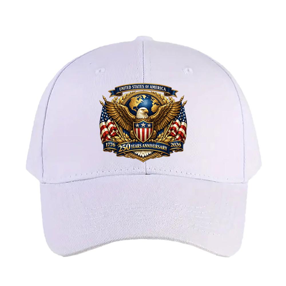 USA Th Anniversary Patriotic Eagle Woman Man Baseball Cap Adult Adjustable with Curved Brim Hiking Fishing Hat