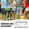 1/2Pcs Adjustable V-Shaped Chicken Roasting Rack Non-Stick Stainless Steel Foldable Roasting Stand Travel Grill Accessories