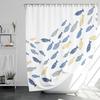 Abstract Swimming Fish Minimalist Shower Curtain Cartoon Ocean Waterproof Fabric Decorative Bathtub With 12 Hooks