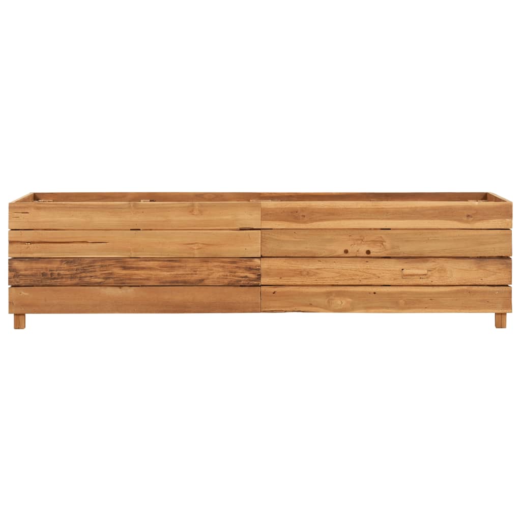 Raised Garden Bed 150 x 40 x 38 cm Reclaimed Teak Wood and Steel