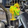 Electric Motorcycle Windmill LED Light Decor: Colorful Wind-Powered Vehicle Decoration