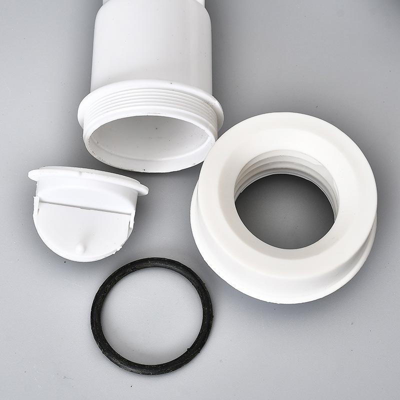 Odor-Proof Small Urinal S-Bend Drain Pipe with Rubber Head - Wall-Mounted for Bathroom