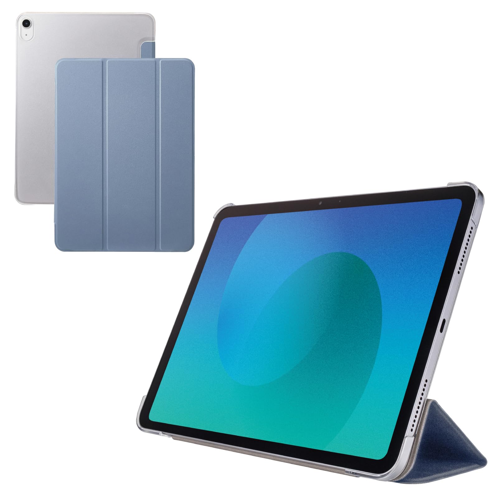 

Elecom IPad Air 11 дюймов поколение автосон 2 флип прозрачный сине-серый (М3/М2) 10.9 5-го/4-го чехол, совместимый, угол, чехол, задняя крышка, TB-A25MWVBG