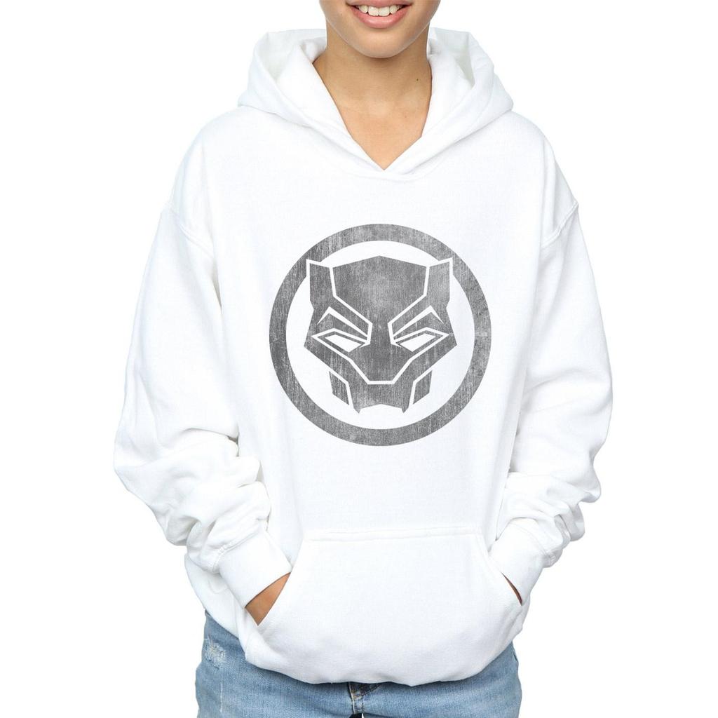 Marvel Boys Black Panther Distressed Icon Hoodie