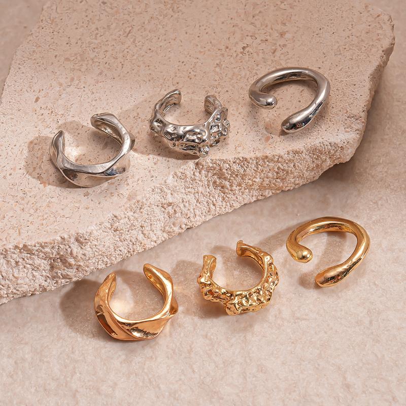 3 Stuks Onregelmatige Clipoorbellen voor Vrouwen Prachtig Geometrisch Rond Oor Cuffs Set Trendy Simpel Punk Vintage Veelzijdige Sieraden Cadeau