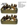 Nische Kreatives Weihnachtsgeschenk Mini-Weihnachtskrippe in einer Blechdose, 3D-gedruckte Taschengröße Heilige Familie Retro Metall-Aufbewahrungsbox Figuren,