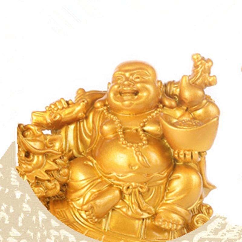 1Pc Chinese Feng Shui Laughing Buddha Statue Money Maitreya Sculpture Figurine Home Decor Ornament