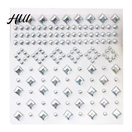 Colorful Adhesive Stickers Rhinestone for DIY Crafts Star Moon Gem Shiny Scrapbooking & Journaling Self-Adhesive Sparkling Gems Card Making Exquisite
