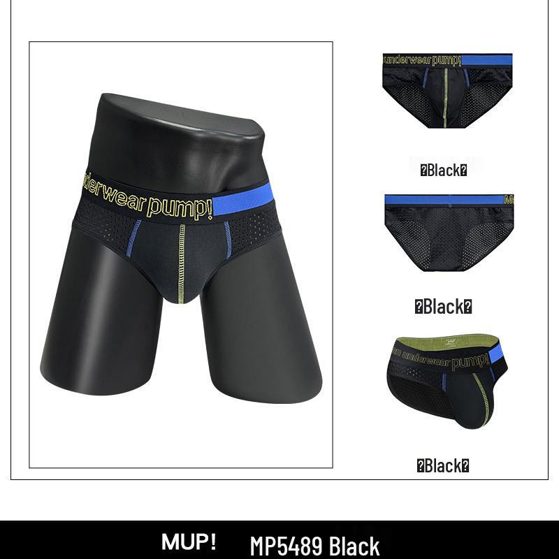 Trendy Low Rise Color Block Slim Fit Hip-Lifting Men's Sport Briefs