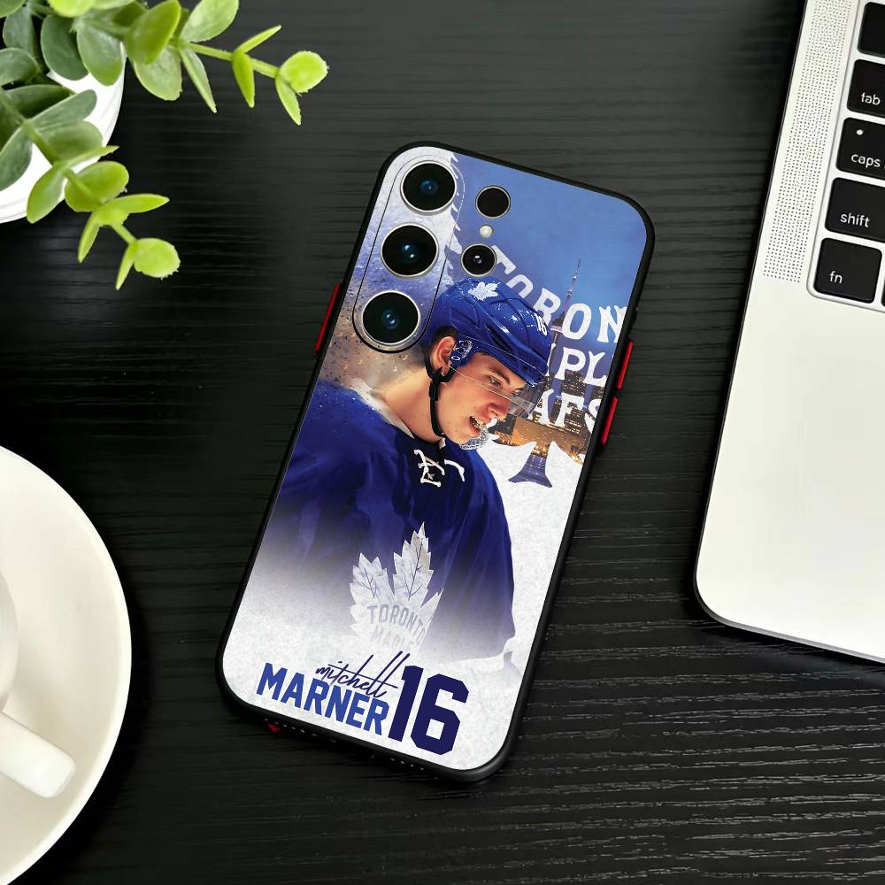 Eishockey Mitch Marner Handyhülle Für Samsung S26,S25,S24,S23,S22,S30,S21,Ultra,Plus,FE 5G Schwarzes Weiches Cover