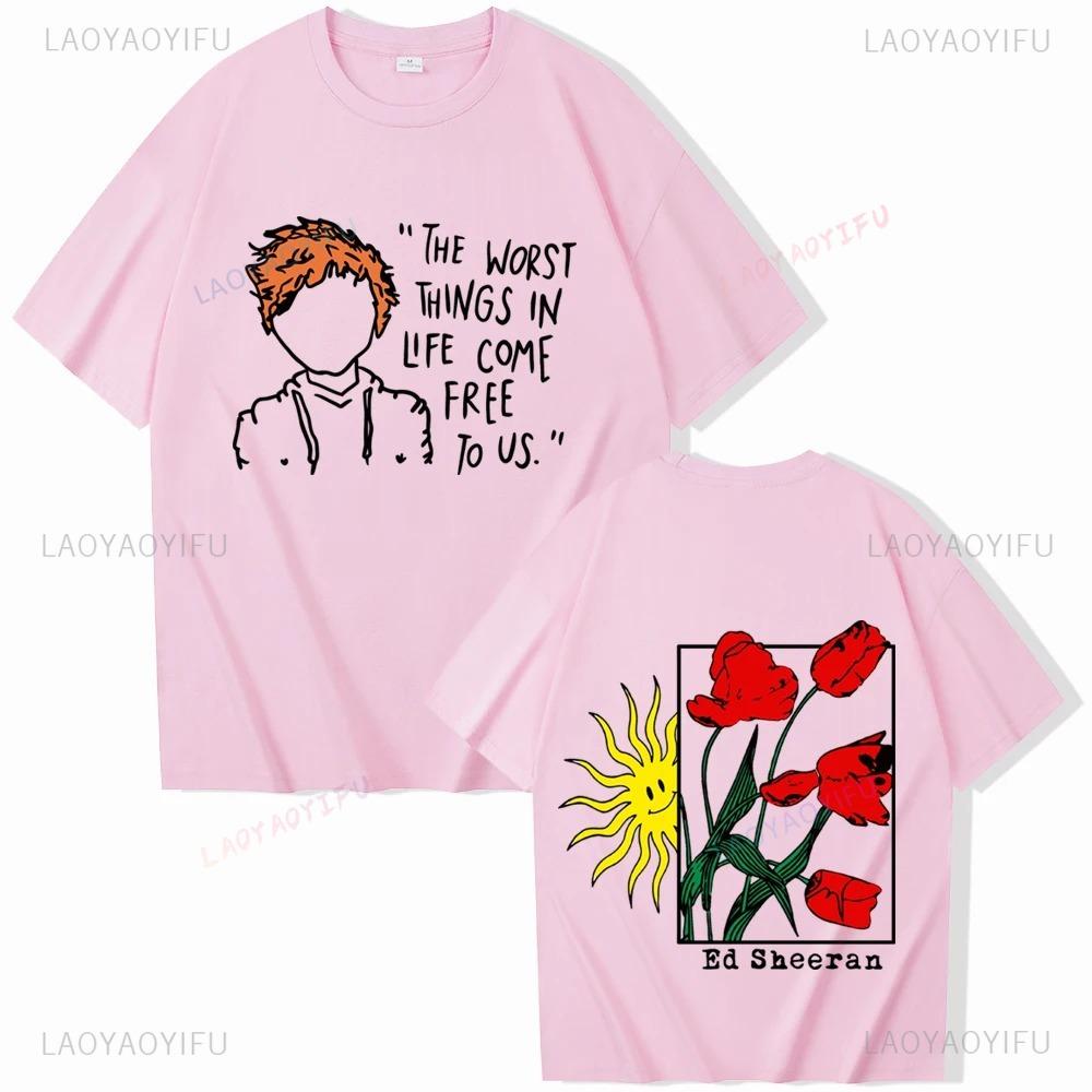2025 Ed Sheeran Tshirts Fashion Harajuku Oneck Short Sleeve Unisex Unisex Shirts Fans Gift