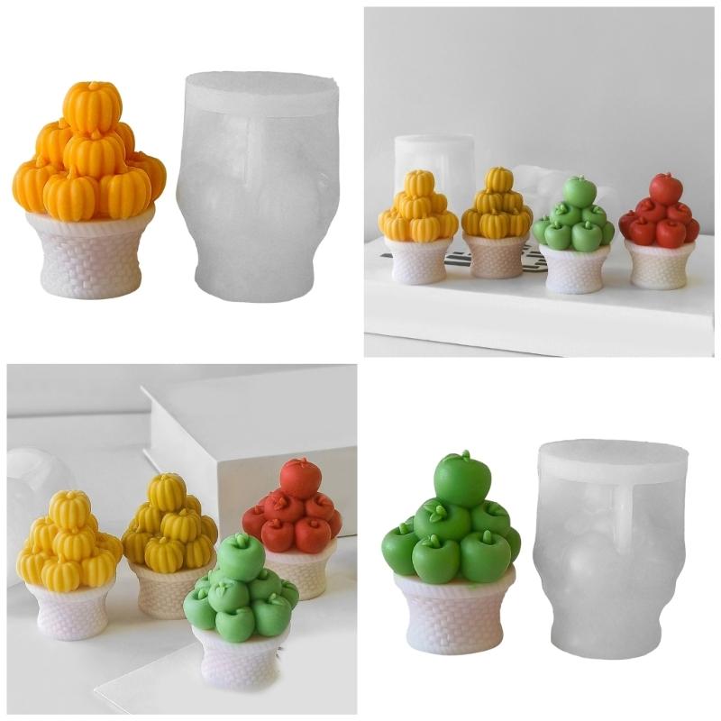 Flexible Sturdy Silicone Mould Fashion Accessory for Making Unique Pumpkins Shaped Plaster and Home Decorations