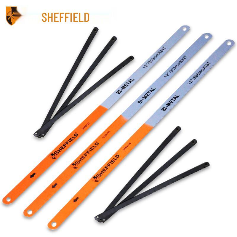 SHEFFIELD S069135 10-Piece 24-Tooth Bi-Metal Hacksaw Blade Set N/A