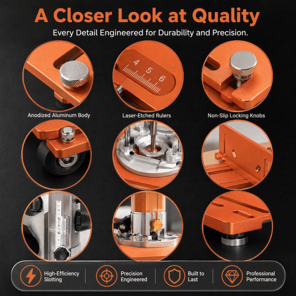 Plunge Router Router Guide Fence Dual-fence Wood Router Accessory Router Base Plate Cutting Guide