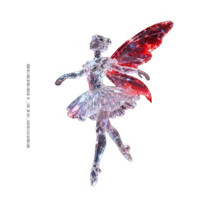 2D Flat Christmas Hanging Pendant Shining Rabbit Simulation Horse Pendant Ballerina Acrylic Xmas Tree Hanging Ornament