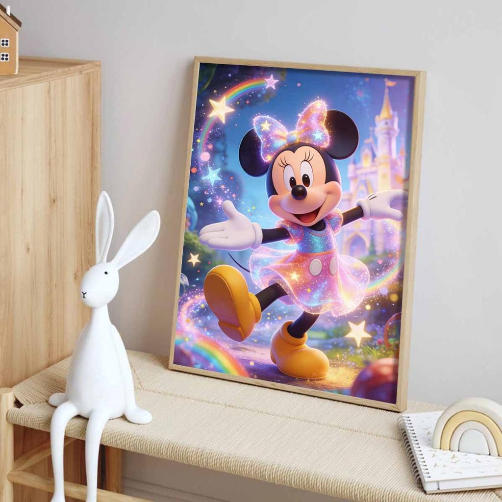 Disney Diamond Painting Kit Minnie Magic Stars Home Bedroom Wall Decor Crafts Handmade Gift