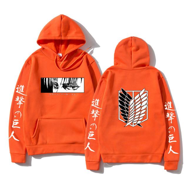 Mangas compridas femininas japão anime ataque em titã moletom com capuz harajuku moletom com capuz streetwear roupas