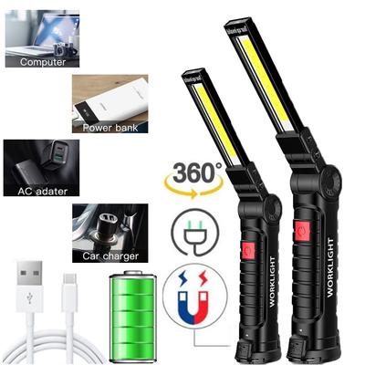 Arbeitsleuchte Multifunktional USB Wiederaufladbar Magnetisch COB LED Inspektionslampe Taschenlampe