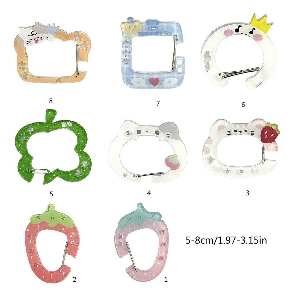 Leichter Acryl-Karabiner-Schlüsselanhänger Rucksackanhänger Handbuchdekoration Einzigartiges Geschenk für Studenten Büroangestellte