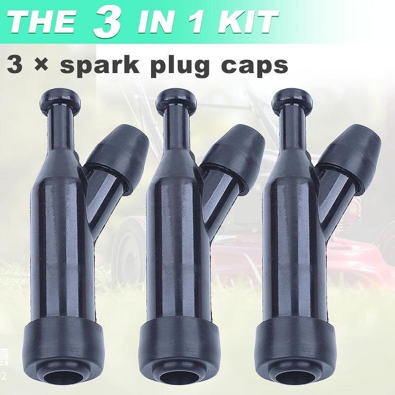 3 Pack Spark Plug Caps for Honda GX160 GX390 GX120 Engine, Adefol Spark Plug Boot Resistor Replacement Professional Spare Parts