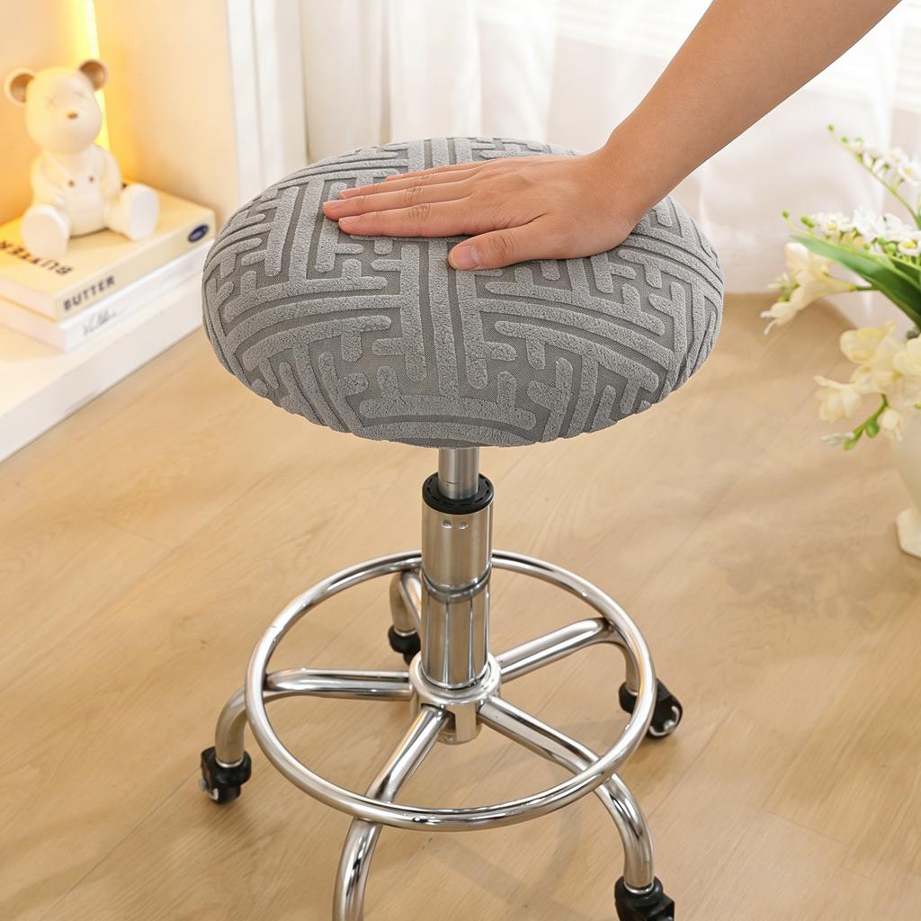 Elastic Round Bar Stool Cover Swivel Seat Slipcover Dustproof Protector For High Chairs Universal Fit