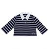 Navy Stripe Crop Collar Tee T51kat010