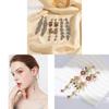 Fashion Flower Long Dangle Earrings With Alloy And Electroplating For Womens Party And Wedding Jewelry
