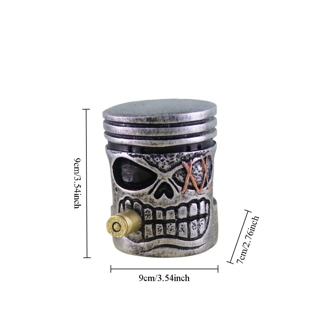 Mechanischer Punk Geschnitzter Kolben Totenkopf Gesicht Statue Kreative Europäischer Metallischer Stil Piraten Skulptur Harz Figur Desktop Deko