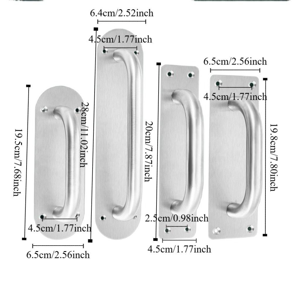 Furniture Handle Heavy Duty Barn Door Pull Stainless Steel Gate Door Handle Door Plate Handle  Push