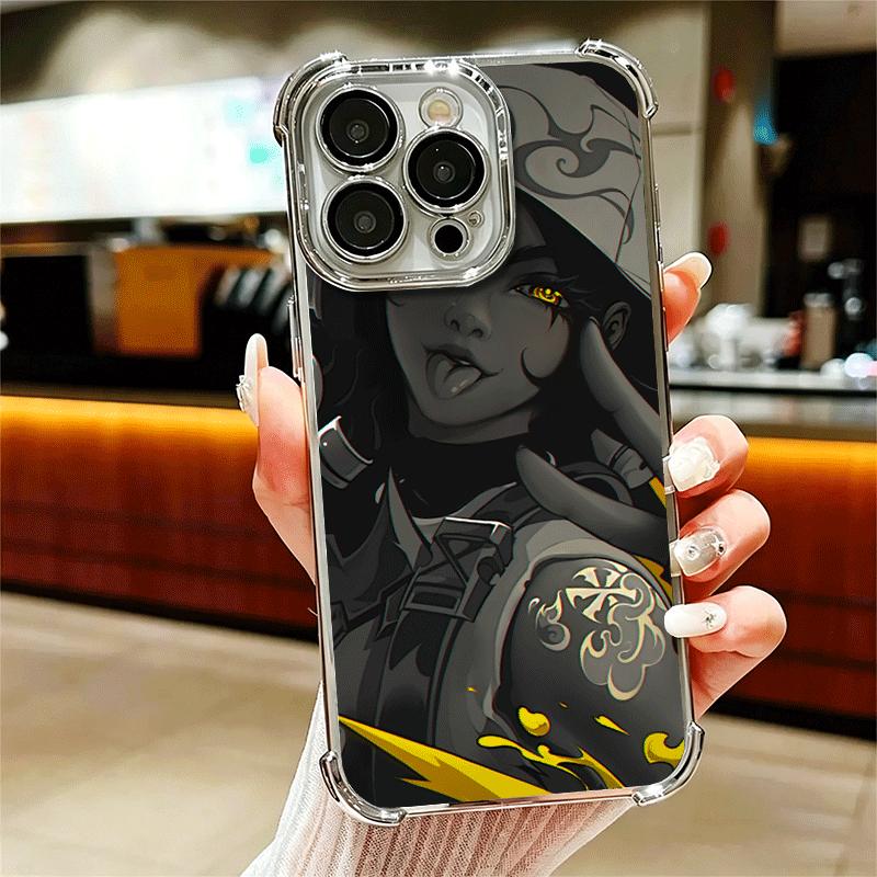 

Черный Крутой Мягкий Чехол Для Телефона V-Valorant Для iPhone 15 16 17 Air 14 Pro Max 16E Plus 13 12 Mini Покрытие Защита От Падения Fundas iPhone 16 Plus