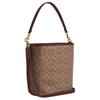 Coach City Bucket 35 Monogram Metal Logo Coated Canvas Bucket Bag Women bags Brown CT802-IMXHE
