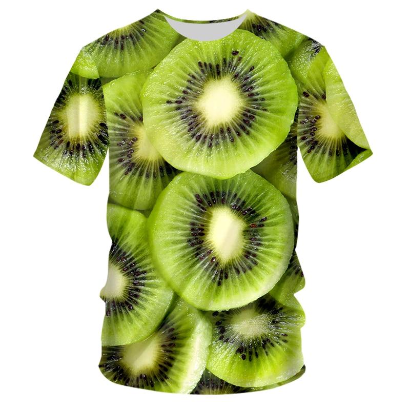 Mode Fruitpatroon 3D Print T-shirts Zomer Heren/Dames Ronde Hals Korte Mouw T-shirt Casual Oversized Tops Streetwear Kinderkleding