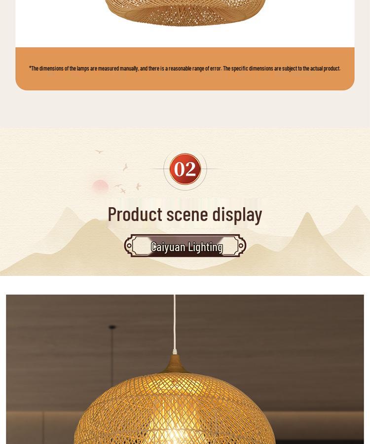 Southeast Asian Wabi-Sabi Rattan Pendant Light for Restaurants, Homestays, Tea Rooms, and Zen Spaces - Vintage Handmade Woven Design