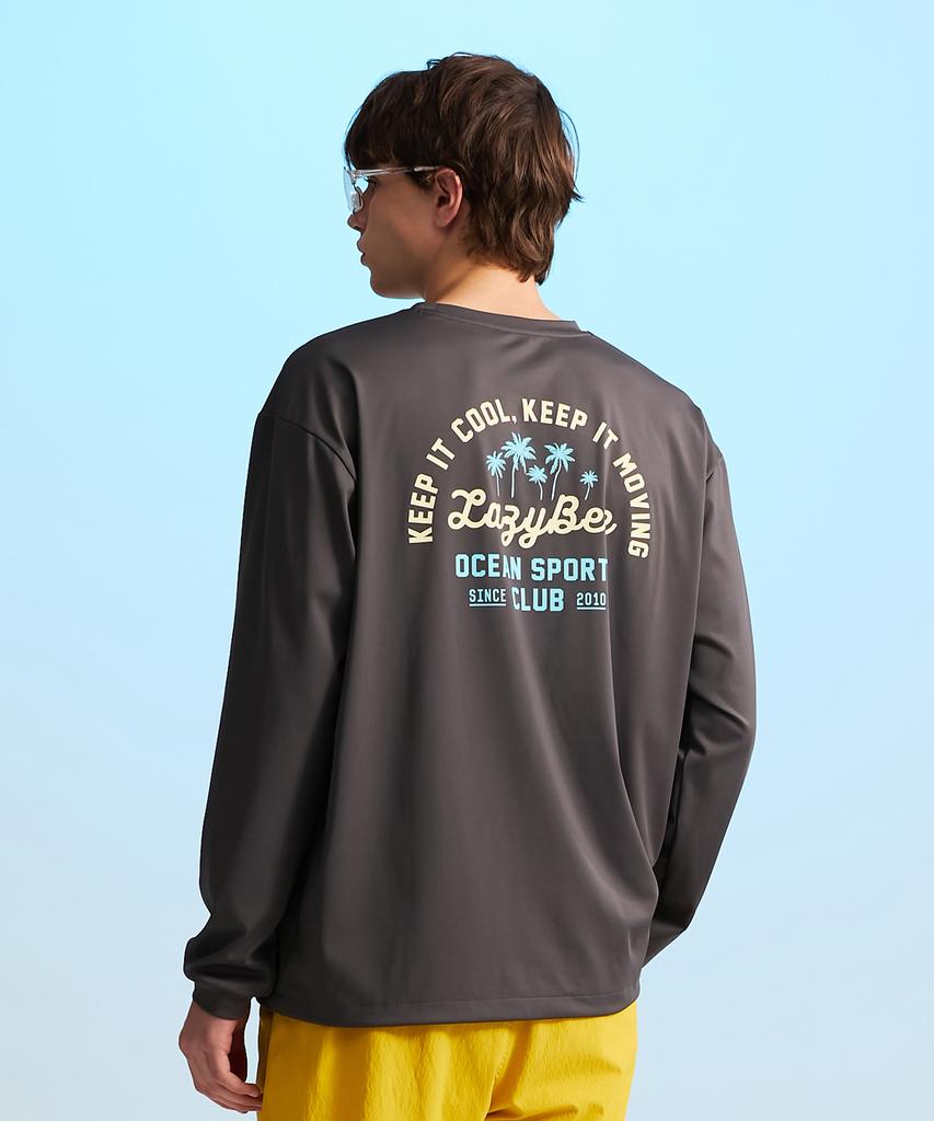 Leijibi Airfresh String Top Oversized M Long Sleeve Rash Guard Dark Gray