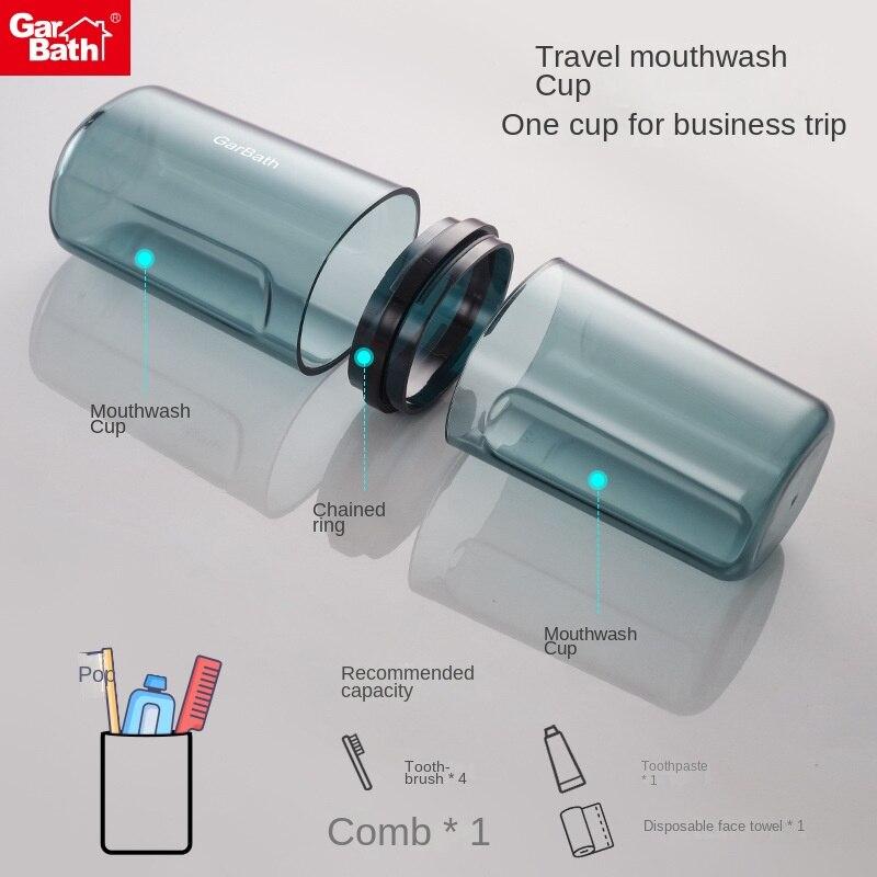 Travel Wash Cup Portable Mouthwash Cup Transparent Brushing Cup Tooth Tank Set Washing Toothbrush Toothpaste Toothbrush Box