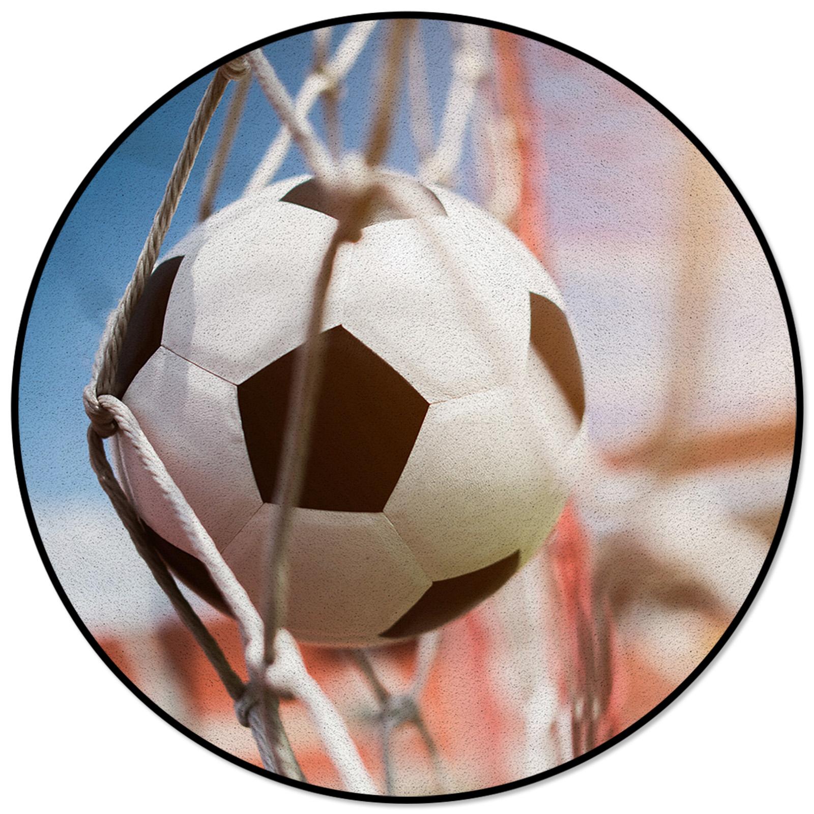 

Напольный коврик для гостиной, спальни, коврик для журнального столика, красочный футбольный коврик с художественным узором, круглый детский коврик 40