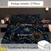 Geheimnisvolles 3D-gedrucktes Bettwäscheset mit Sonne, Mond und Sternenhimmel im Tarot-Stil – Luxus-Bettwäscheset aus weichem und komfortablem Polyester.