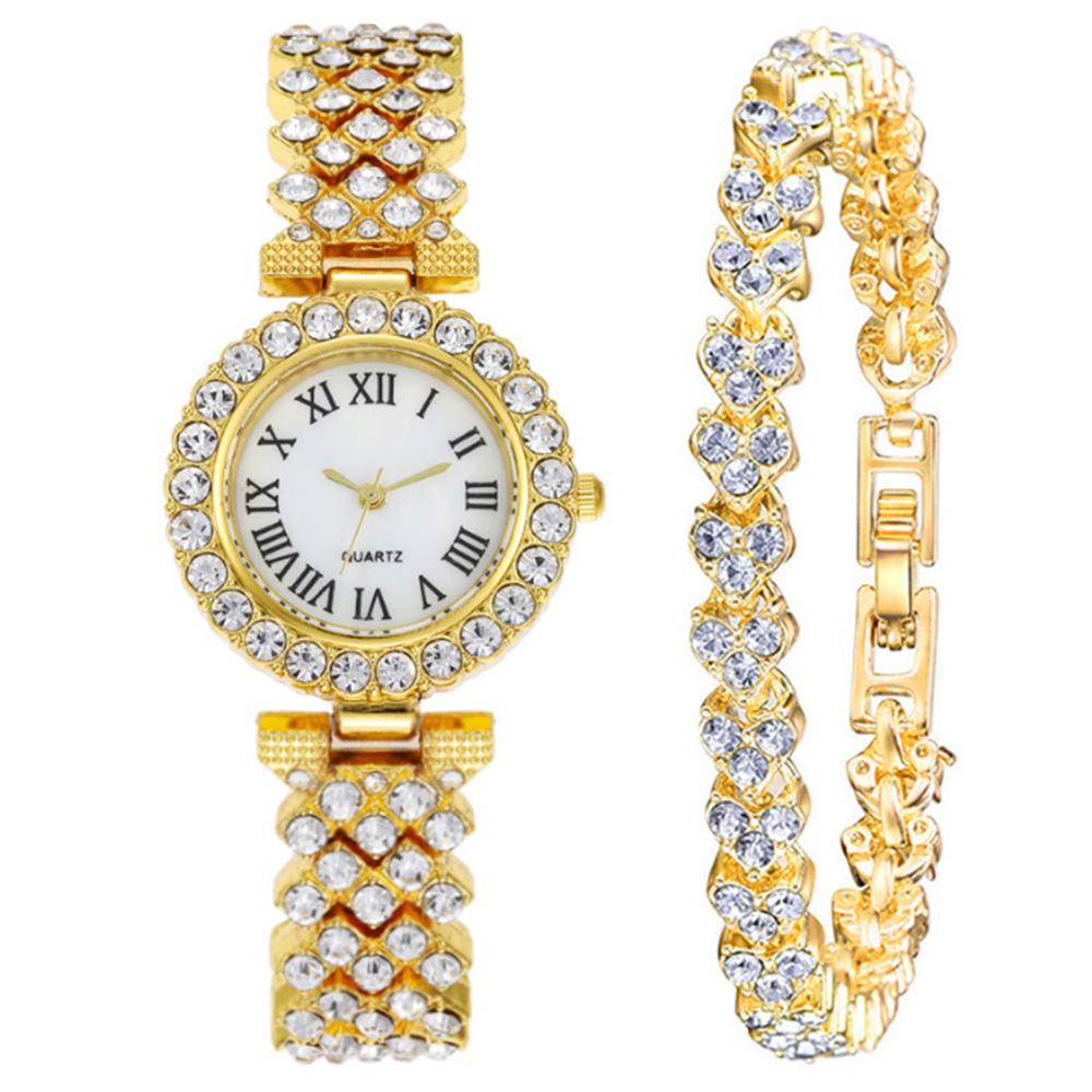 Popular Luxury Set, Bracelet Watch, Diamond-Encrusted Women'S Five-Piece Gift Box, Quartz Watch