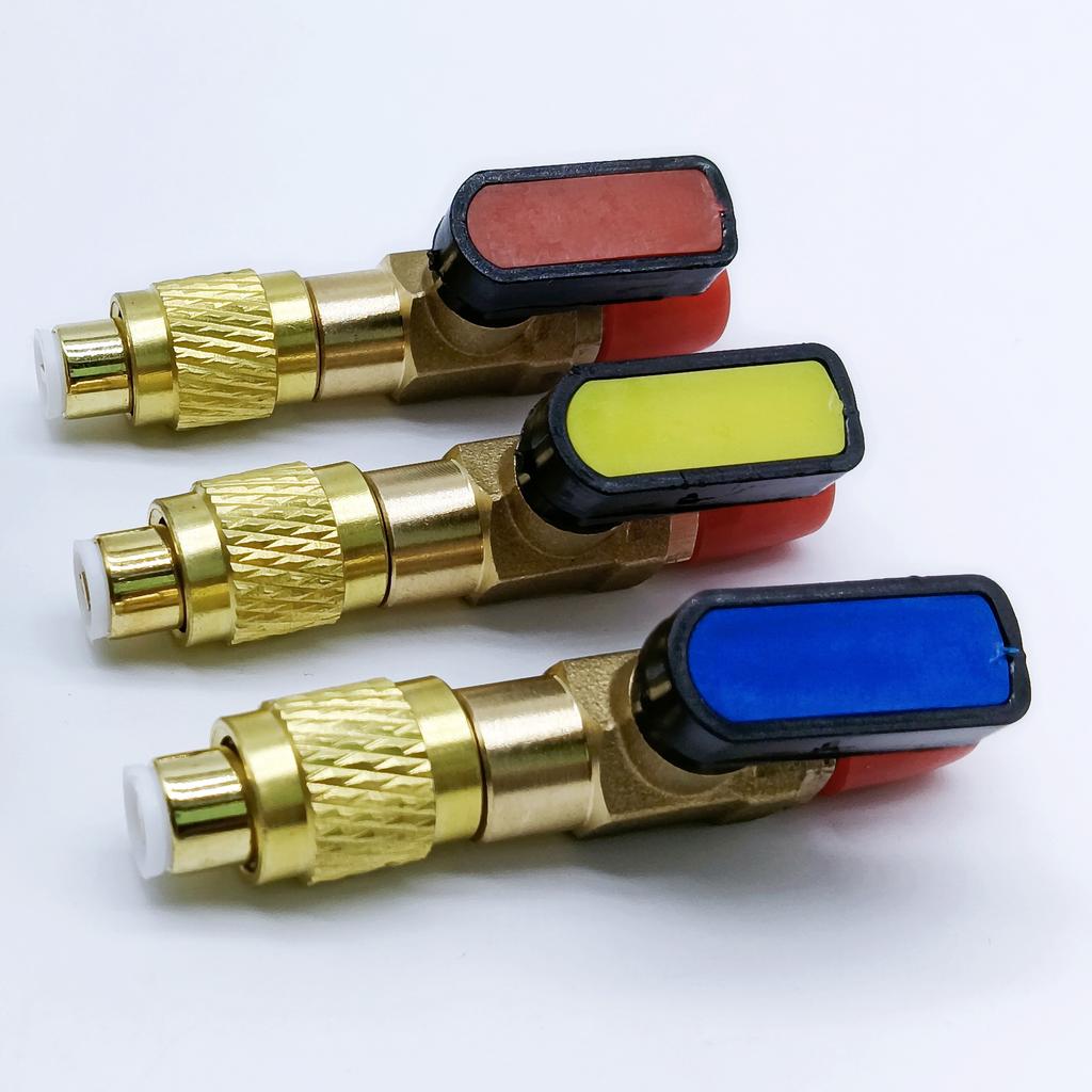 Air Conditioning Refrigerant Angled Compact Ball Valve Fits for HVAC R12 R22 R410a Charging Hoses AC Refrigerant Adapter
