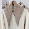 Striped Cross Scarves Wool Cross Neckerchief Sweet False Collar  Women