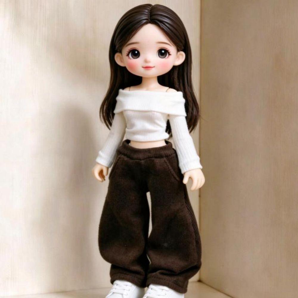 Mini Ribbed Knitted Sweaters Tops Casual Wear Dolls Streetwear for OB11 Dolls/for 1/12 BJD Dolls