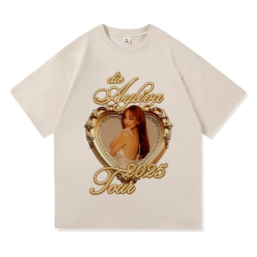 Tricou Ayliva Tour 2025 Modă de vară Bărbați/Femei Harajuku Grafic Retro Tricou Bumbac Casual de Înaltă Calitate Tricouri