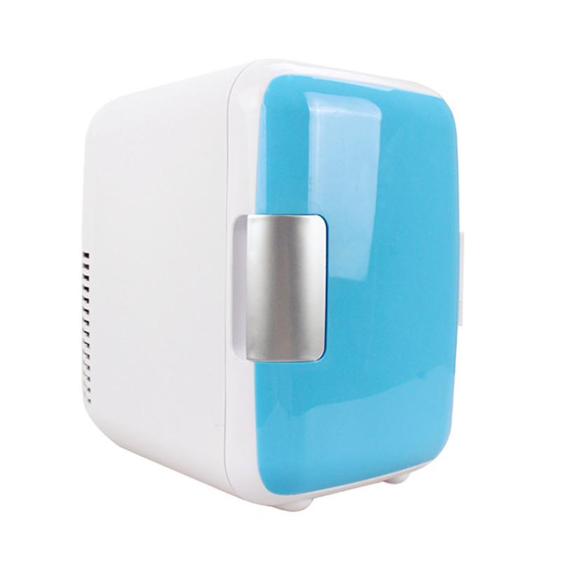 4L Dual-Use Mini Car Refrigerator with Insulation, Portable for Home and Car; Customizable Logo Option