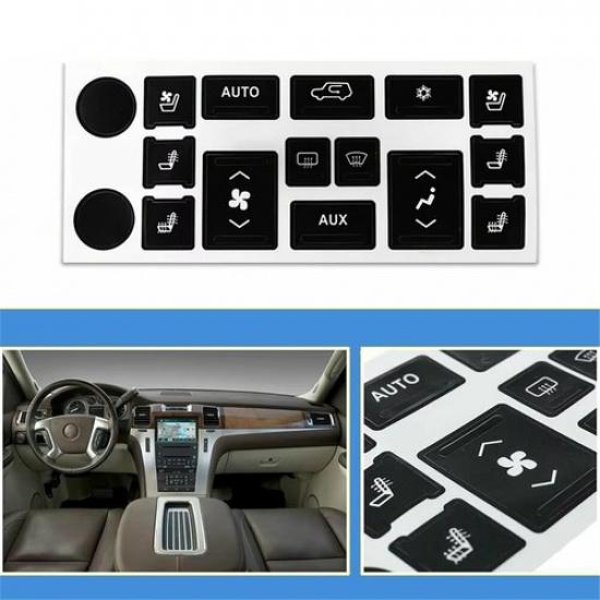 Control Climate Worn Button Repair Decal For Cadillac Escalade EXT ESV 2007-2014