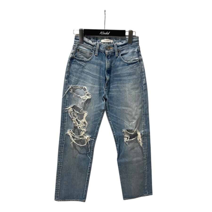 [Price reduction] moussy BROKEN WF LOOSE Damaged denim pants 010AAS11-5220 Indigo Size: 24 (Kobe store)